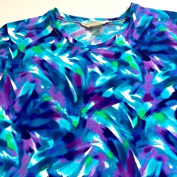 Allison Daley Petite Print 3/4 Sleeve Top - Picture 1 of 8